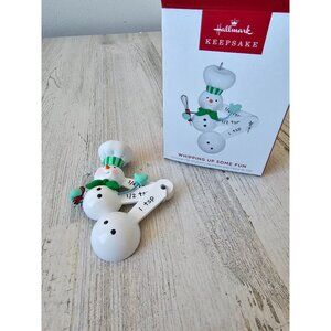 Hallmark whipping up some fun snowman ornament new Baker teaspoons‎ Xmas tree
